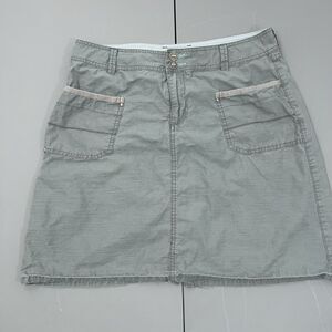 Horny Toad Skirt Women 10 Green Grey Mini Twill Mini